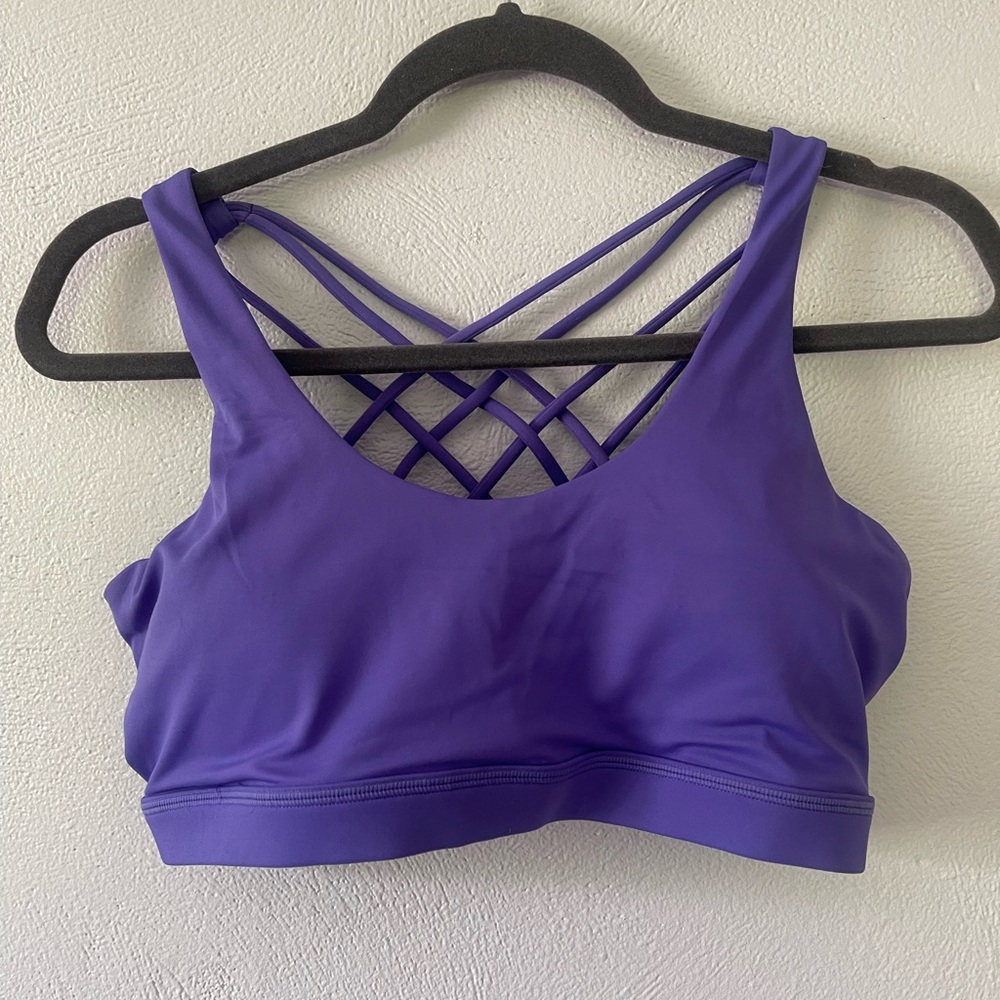 CVG sports bra butterfly back bra purple reign